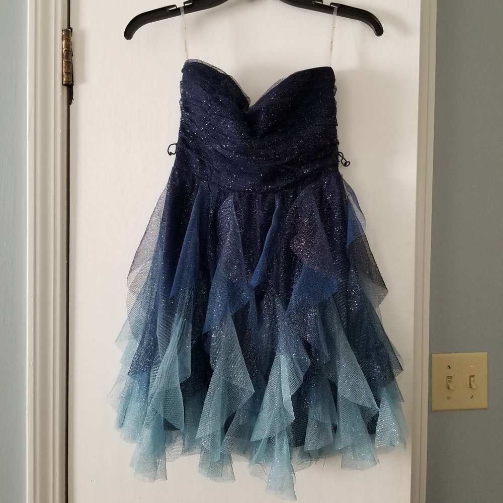 Blue Sparkly Formal Dress